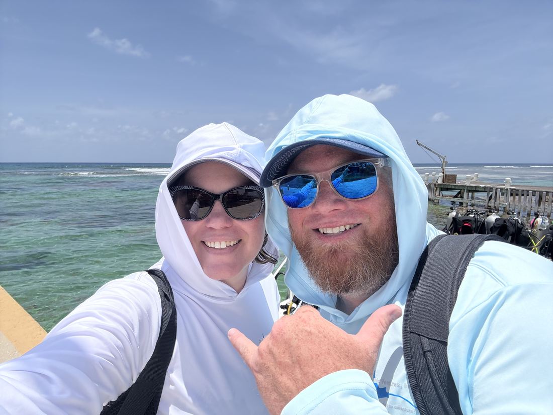 On the boat between dives